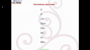 отрицательные приставки в английском языке