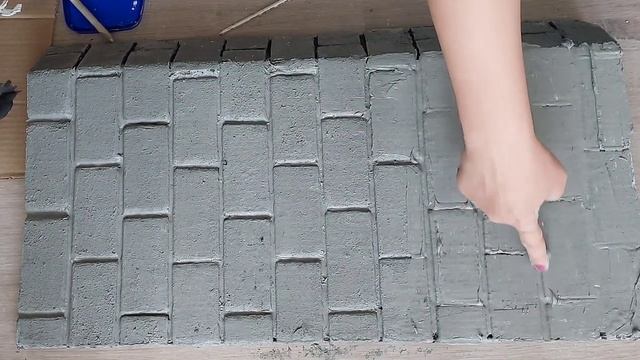 Эффект кирпичной кладки из КАРТОНА ?cardboard brickwork effect