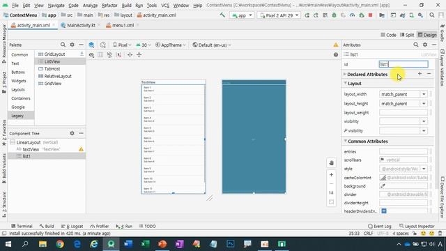 7강 Kotlin 기반 안드로이드 앱 개발 Part2 - 메뉴와 4대 구성요소 - Context Menu смотреть онлайн