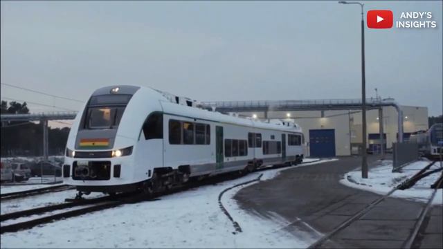 The Ultramodern Ghanaian Train Made in Poland Finally Arrives in Ghana