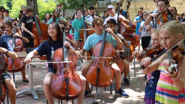 2019 OPUS Flash Mob - Beethoven's Ode to Joy by 120 Young Musicians смотреть онлайн