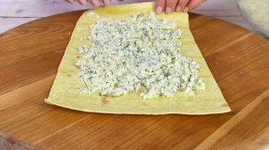 Свернула РУЛЕТИК из ЛАВАША и на СКОВОРОДКУ! Рецепт для Ленивых!