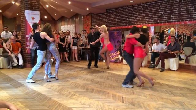 Bachata final Advenced salsa Loca Lviv 2015 смотреть онлайн