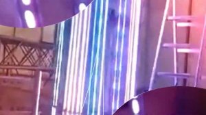 Монтаж светодиодных ламп для внутренней подсветки колонн в ТРЦ «Европейский»