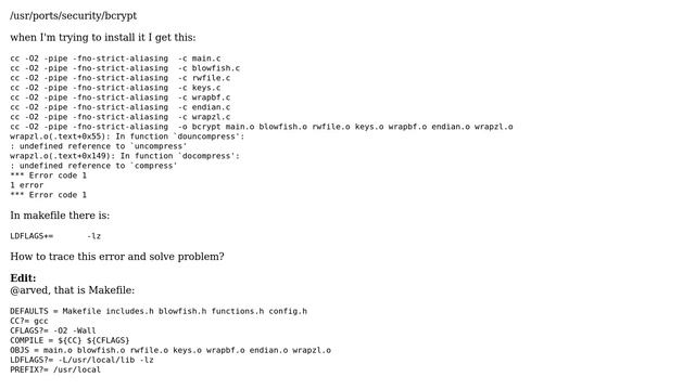 DevOps & SysAdmins: freebsd bcrypt install error смотреть онлайн