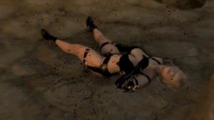 Skyrim Ryona - Blonde in Fetish Gear Ragdoll