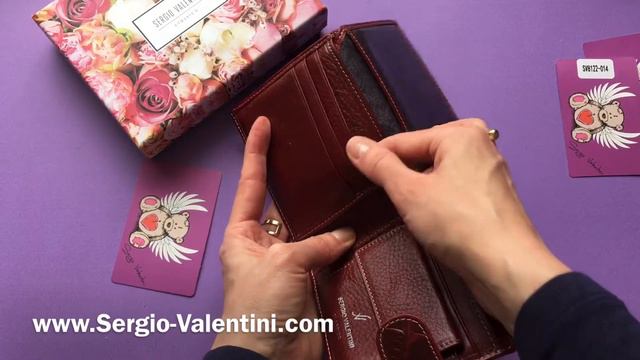 ❤Маленький женский кожаный кошелек под крокодила Sergio Valentini➡️СВ 8122-014 смотреть онлайн