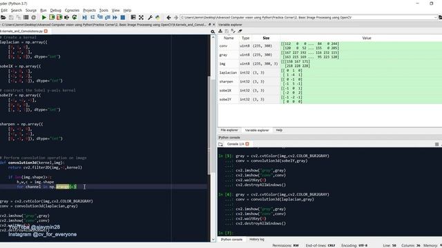 2.9  Kernels and Convolutions using OpenCV Python(Advanced Computer Vision using OpenCV Python)