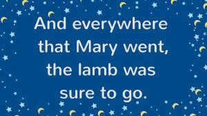 Mary Had A Little Lamb Nursery Rhyme With Lyrics 🐑