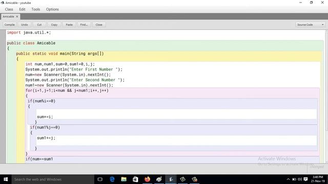 Java program to Check two numbers are Amicable numbers or not (Hindi) смотреть онлайн