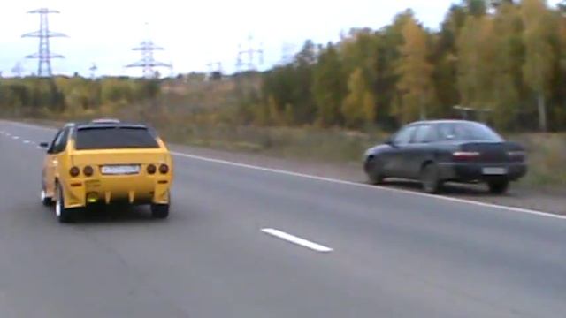 2108 дросселя VS toyota levin 4wd turbo Братск 13 09 2014 смотреть онлайн