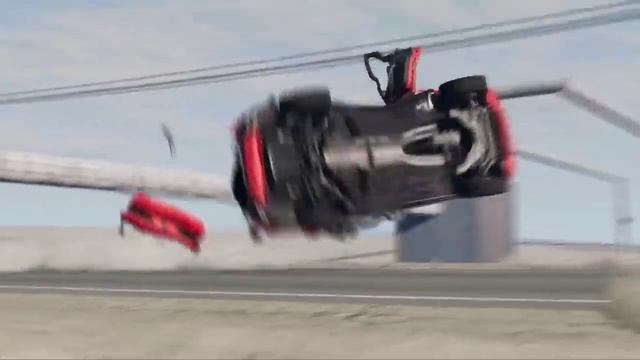 Коллекция дорожно-транспортных происшествий с препятствиями на дороге-BeamNG drive смотреть онлайн