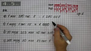 Упражнение 94. Математика 5 класс Виленкин Н.Я.