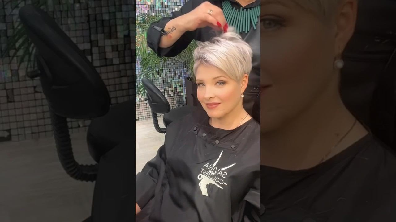 Объемная стрижка Пикси 2024  #модаикрасота #короткиестрижки #haircut #пикси