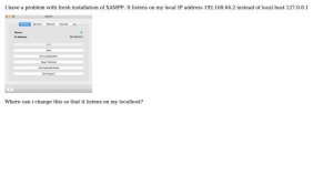 Apple: Why XAMPP listens on wrong IP address?