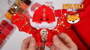 Мастер-класс ДРАКОНЧИК из фетра своими руками / Символ 2036 года своими руками / Выкройка дракона