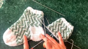 Ленивый жаккард (МК) + как вязать жаккард после провязывания пяточки?