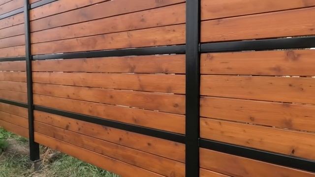 Красивый забор Не как у Всех /дерево + металл в стиле ЛОФТ своими руками смотреть онлайн