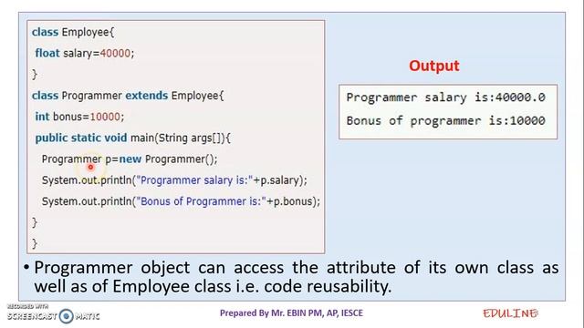 JAVA - MODULE 2 - TOPIC 26 - INHERITANCE SYNTAX & EXAMPLE смотреть онлайн