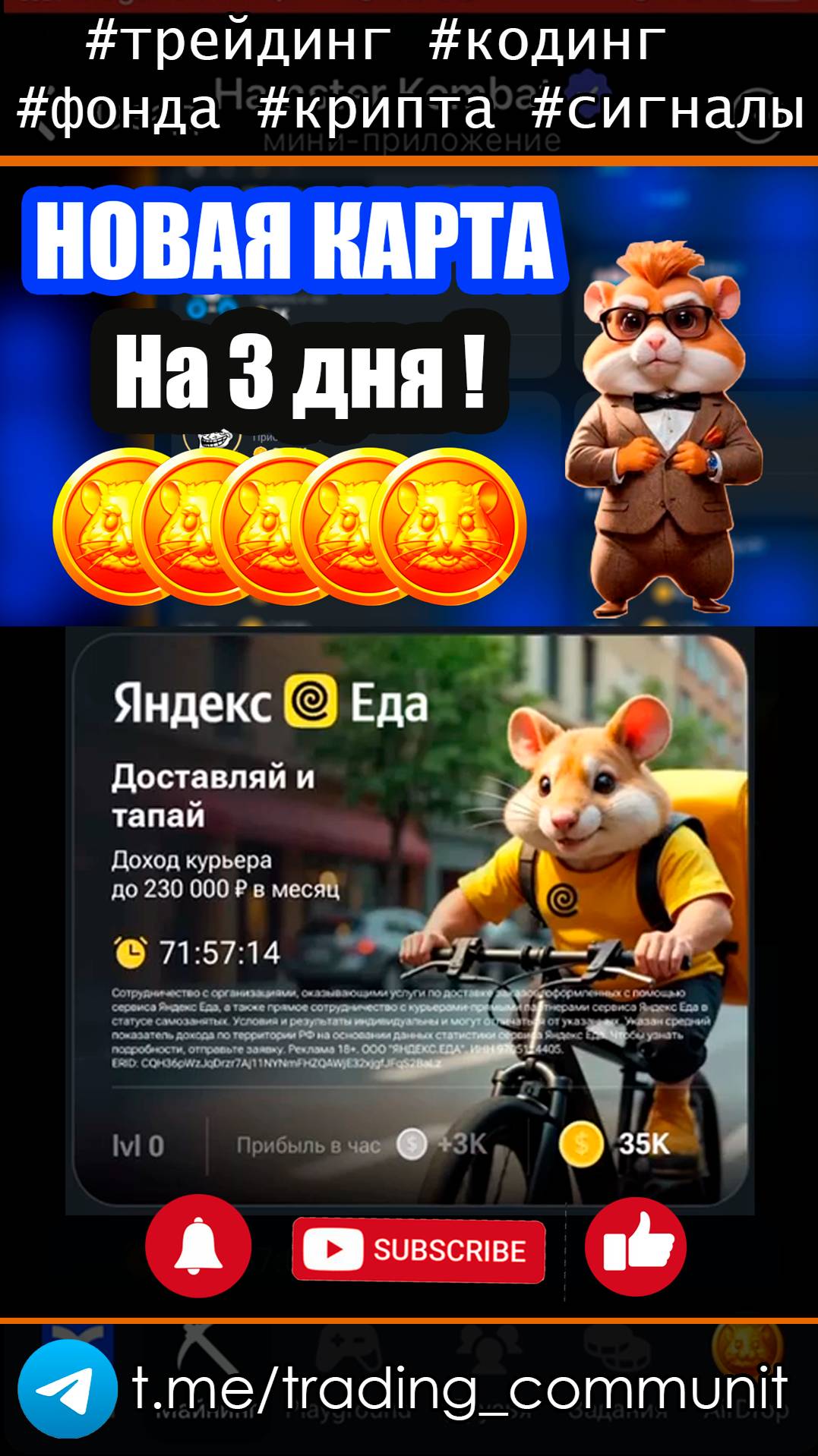 Новая карта в хомяке - Яндекс Еда (Best Restaurant) #shorts