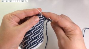 Фигурные диагонали / Мозаичный узор для свитера / Вязание спицами.