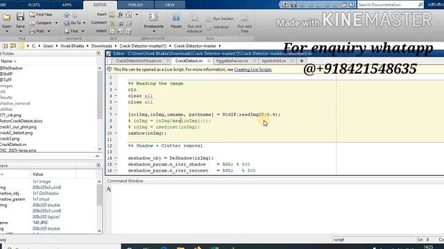 Wall and Concrete crack detection using Image processing Matlab-project in nsk @whats app 842154863