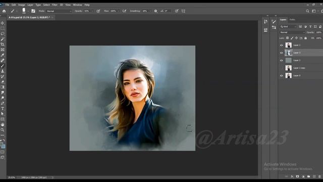 ipad pro Procreate Portrait Painting | Photoshop Tutorial | Artisa 23 смотреть онлайн
