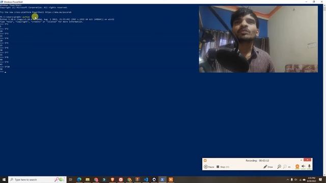 REPL Uses to print table in python language | Table Printing program