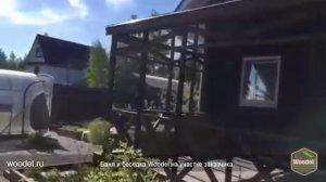 Модульная баня и беседка на участке заказчика