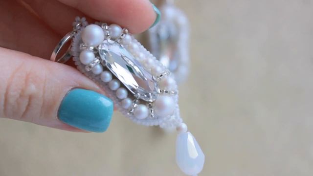 Серьги с кристаллами Swarovski "Невеста" смотреть онлайн