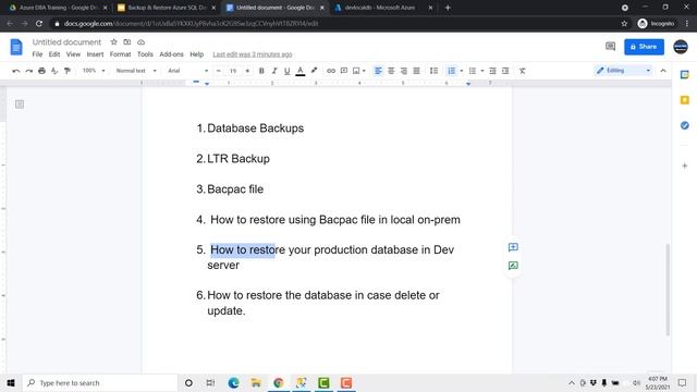Database restore in Azure SQL | Overview of Database backup | Azure SQL Tutorials смотреть онлайн