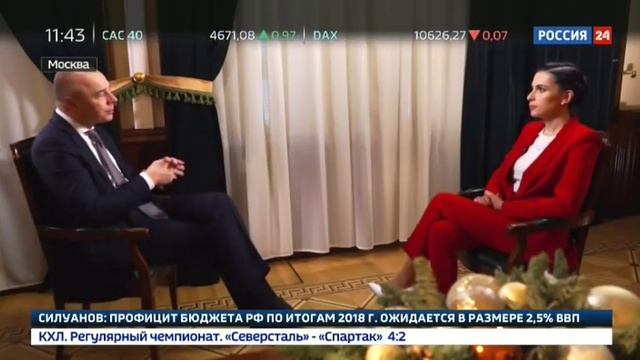 Интервью Антона Силуанова о перспективах российской экономики и задачах на будущий год смотреть онлайн