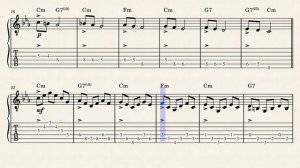 Reflection (Nocturne in C minor) (1959 plectrum guitar tablature)