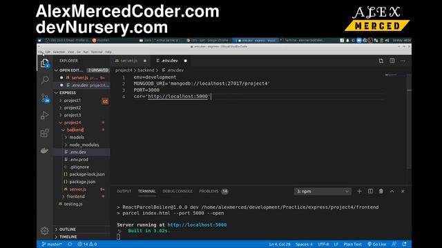 AM Coder - REACT/EXPRESS SPA WALKTHROUGH #6 - resolving cors смотреть онлайн