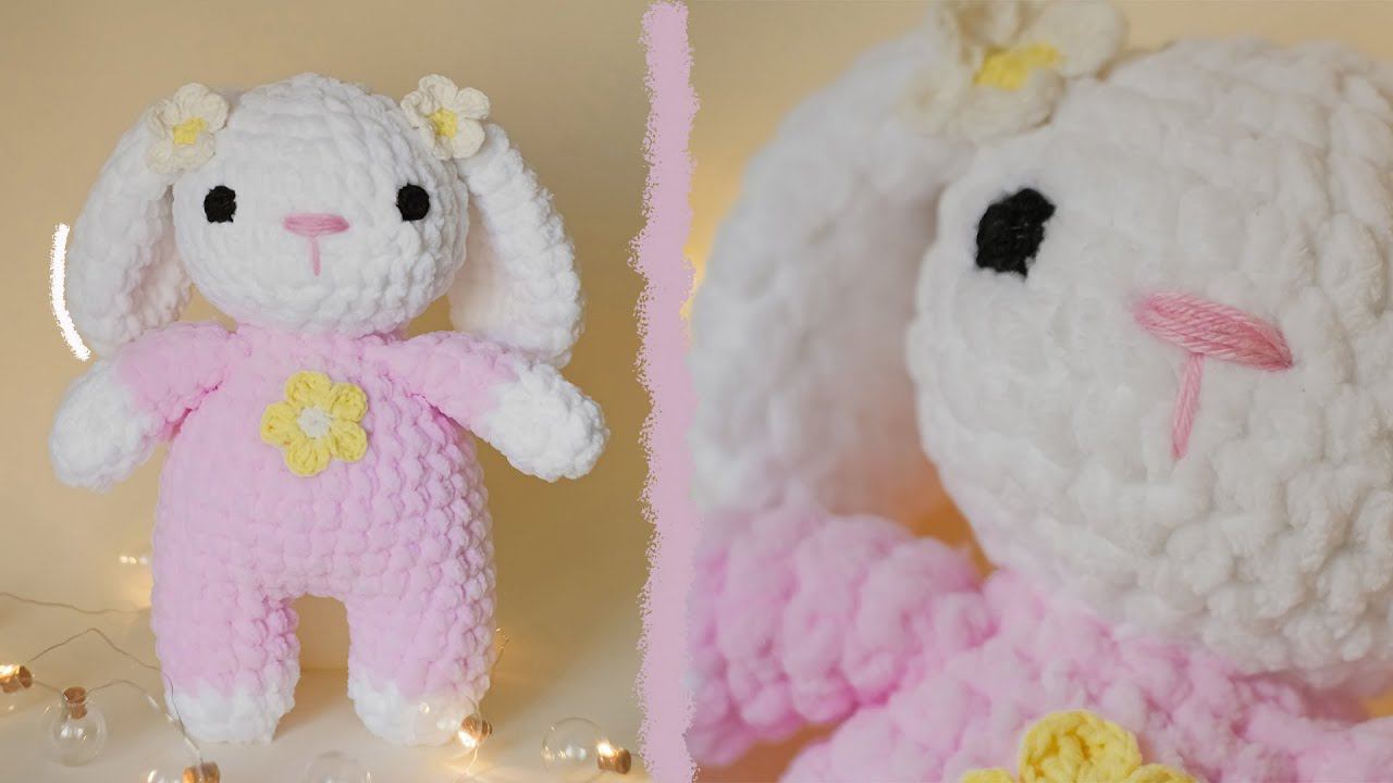 ЗАЙКА крючком   | Игрушка амигуруми для начинающих
