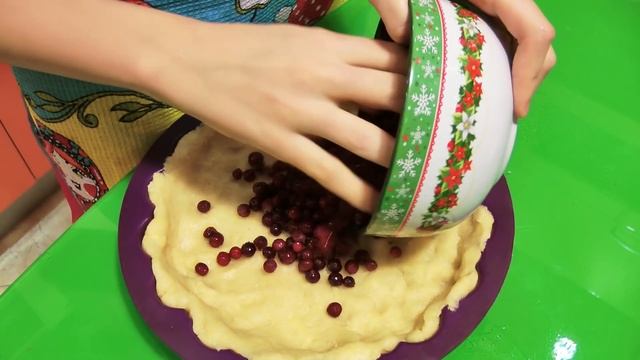 Брусничный пирог ★ Пирог с брусникой и сметаной