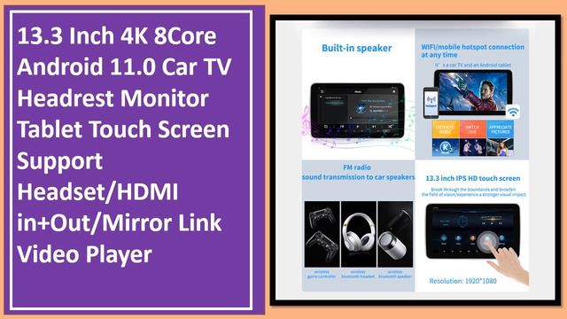 Top 5 Best Android Headrest Monitor Of 2024 | Best Car Headrest Monitor смотреть онлайн