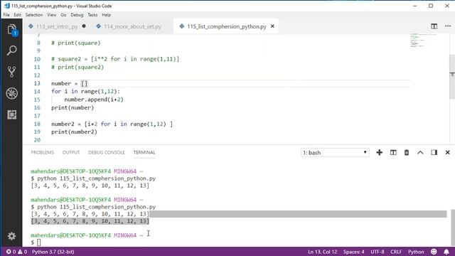 #115 Introduction List Comprehension in python // Complete Python tutorial(2020)? смотреть онлайн
