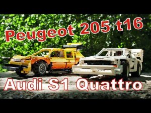 Lego technic Audi S1 Quattro and Peugeot 205 t16