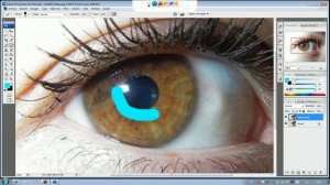 Como cambiar el color de OJOS con PHOTOSHOP CS3