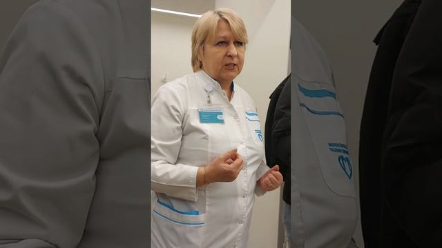 Экскурсию после ремонта 229 поликлиники провела главный врач Пирожкова Галина Юрьевна