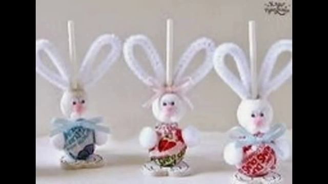 Своими руками Зайчата из Чупа Чупсов смотреть онлайн