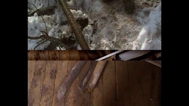 распиловка прошлогодней трубы и пробуем металлоискатель.