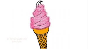 Learning Colors with ICE CREAM Coloring Page