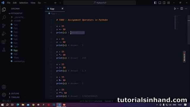 Assignment Operators in Python | Explained with examples #viral #pythontutorial #pythonforbeginners
