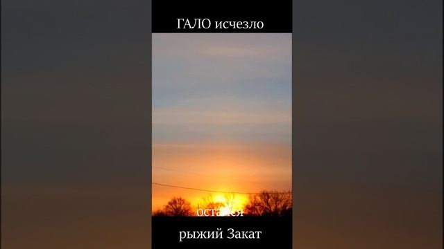 #ГАЛО исчезло и остался Рыжий Закат