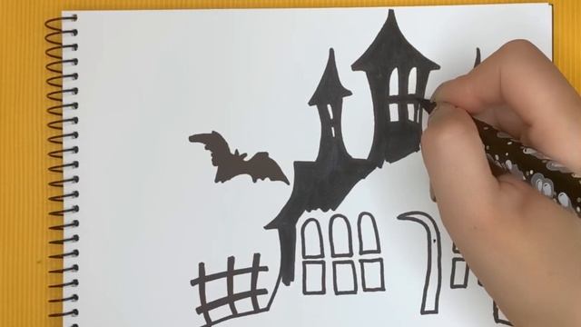 Draw Halloween house / Рисуем домик на Хеллоуин ? смотреть онлайн