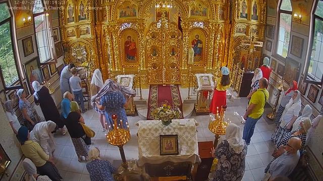 Литургия в день памяти первоверховных апостолов Петра и Павла (видеокамера №1) смотреть онлайн