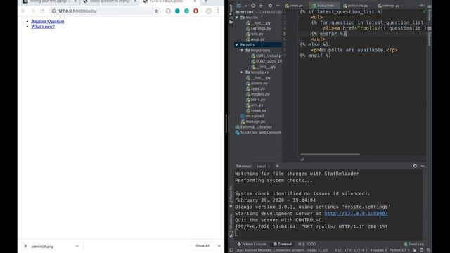 (Django 3) Part 3 Writing your first Django app