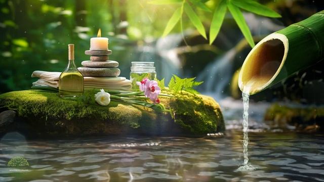 Música Curativa y Fuente De Agua De Bambú: Relajarse, Regenerar Energía, Restaurar La Salud